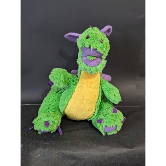 Steven Smith Green Dragon Plush Purple Wings And Ears 8 inch Stuffed Animal Toy - Picture 1 of 9